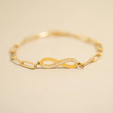 Infinity Paperclip Chain Bracelet