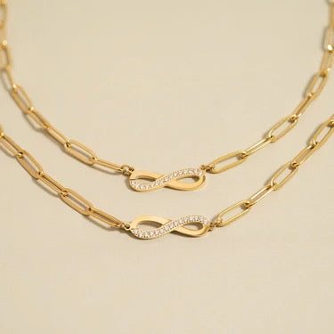 Infinity Paperclip Chain Bracelet