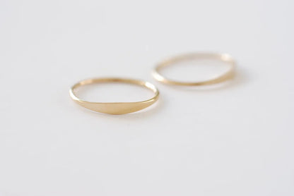 Signet Stacking Ring, 14k Gold Filled, Engravable