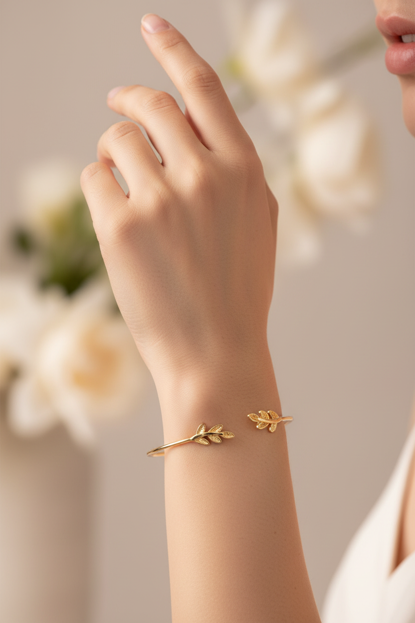 Close-up detail on wrist