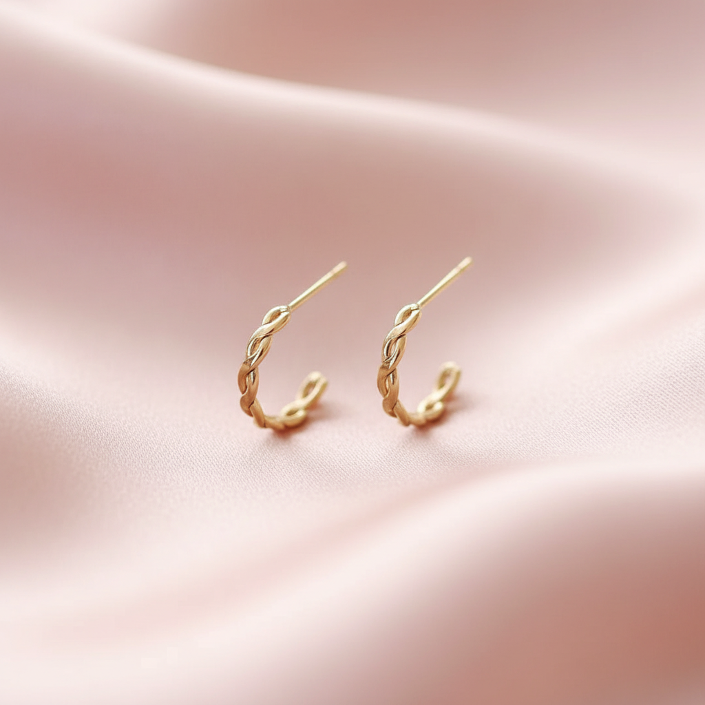 Detail shot on blush silk