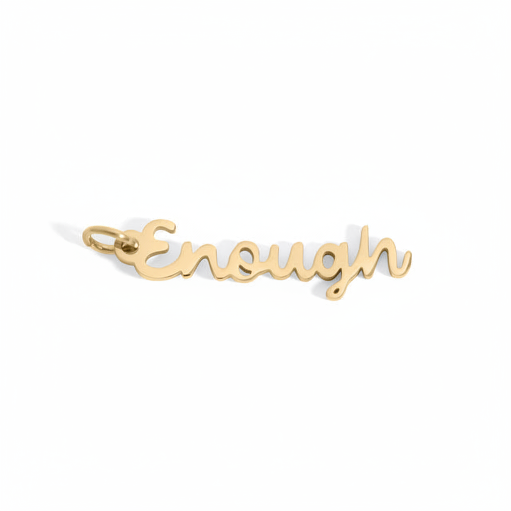 Enough charm on white background