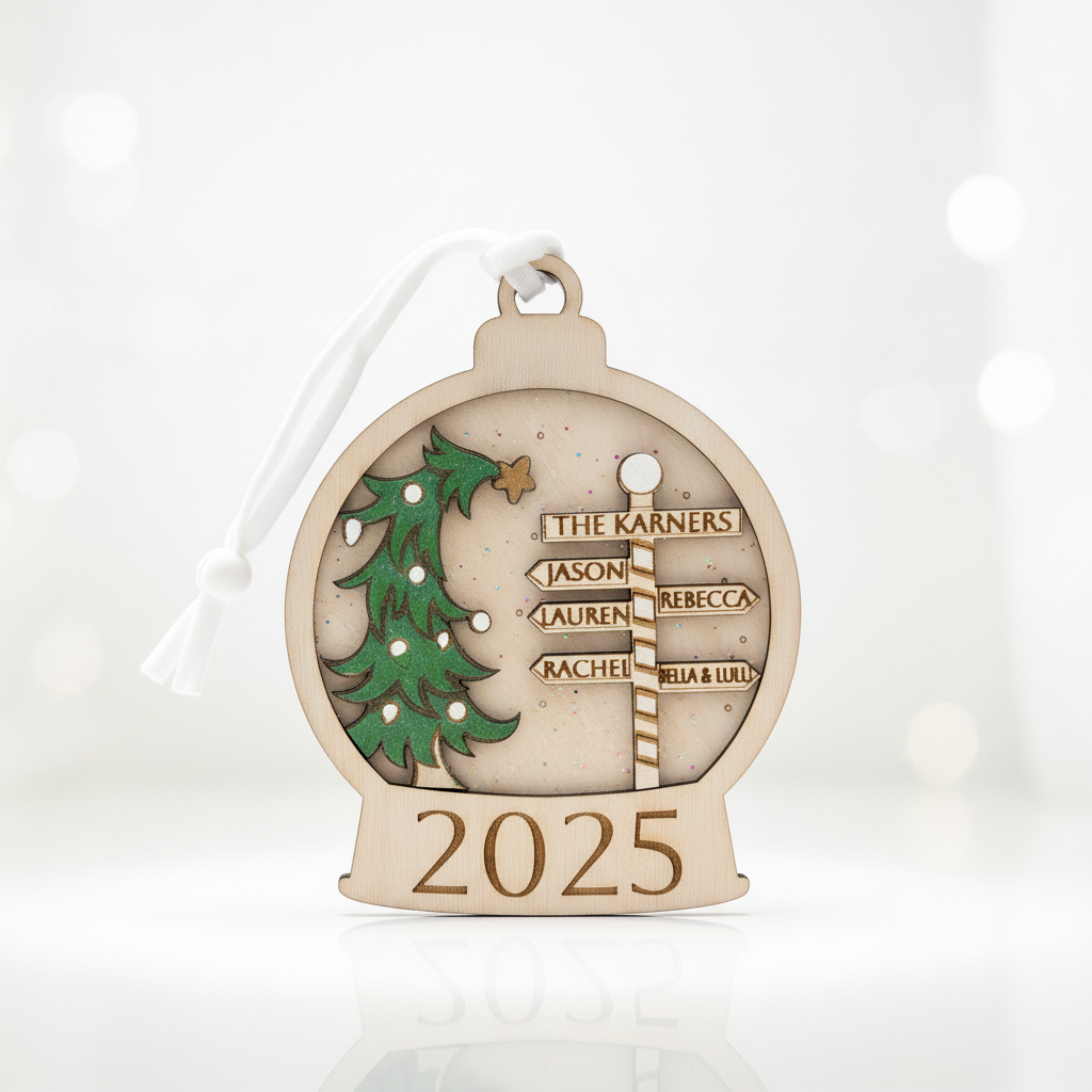 Family Snowglobe 2025 Ornament