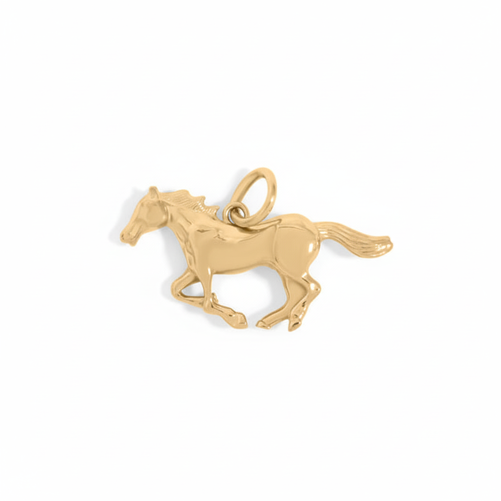 Horse charm on white background