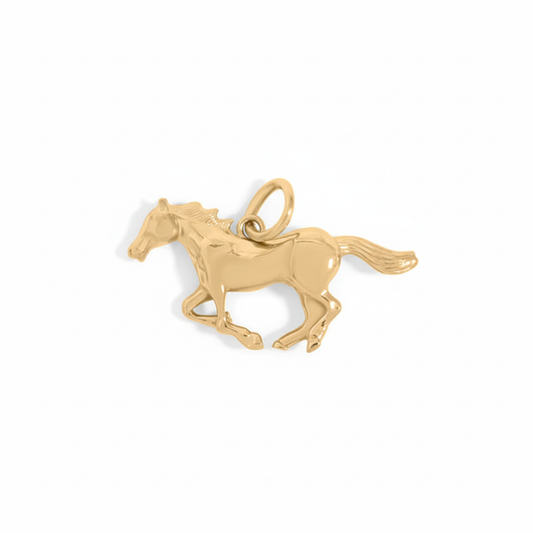 Horse charm on white background