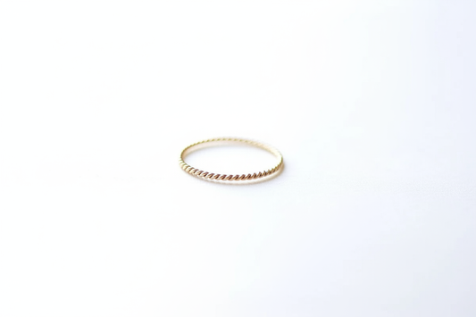 Minimalist Twist Ring - White Background