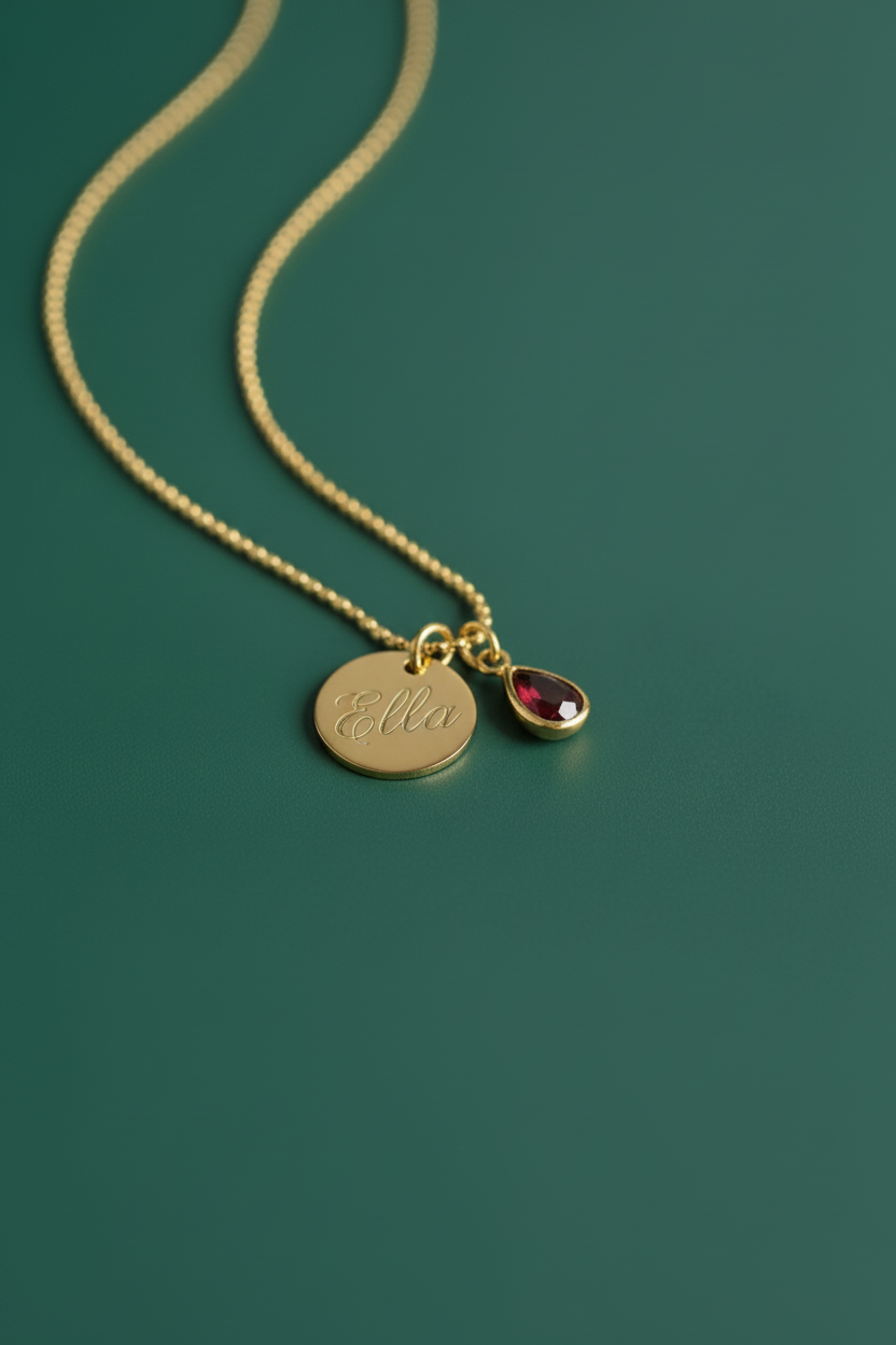 Personalized necklace with Ella engraving