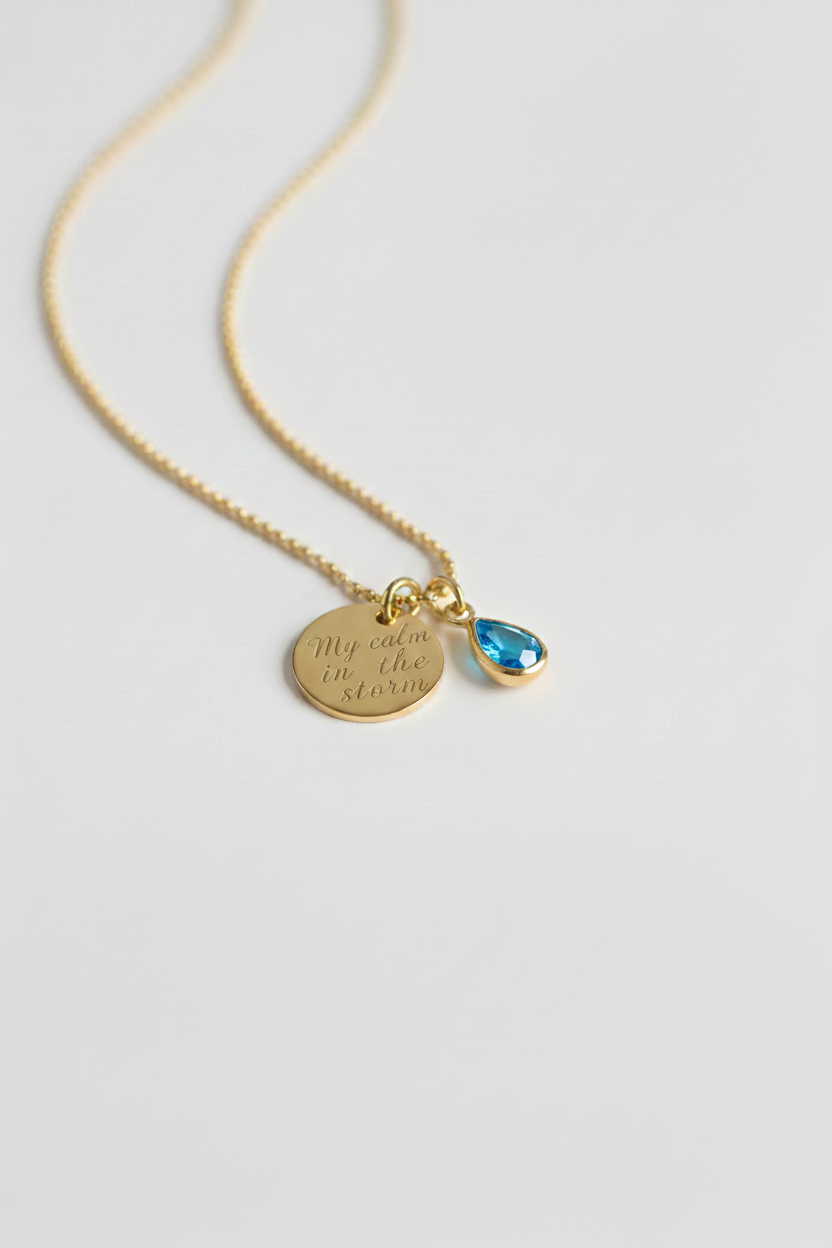 Personalized necklace with meaningful message