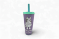 Purple tumbler with large Bluey engraving and "Bluey loves Emilia!"