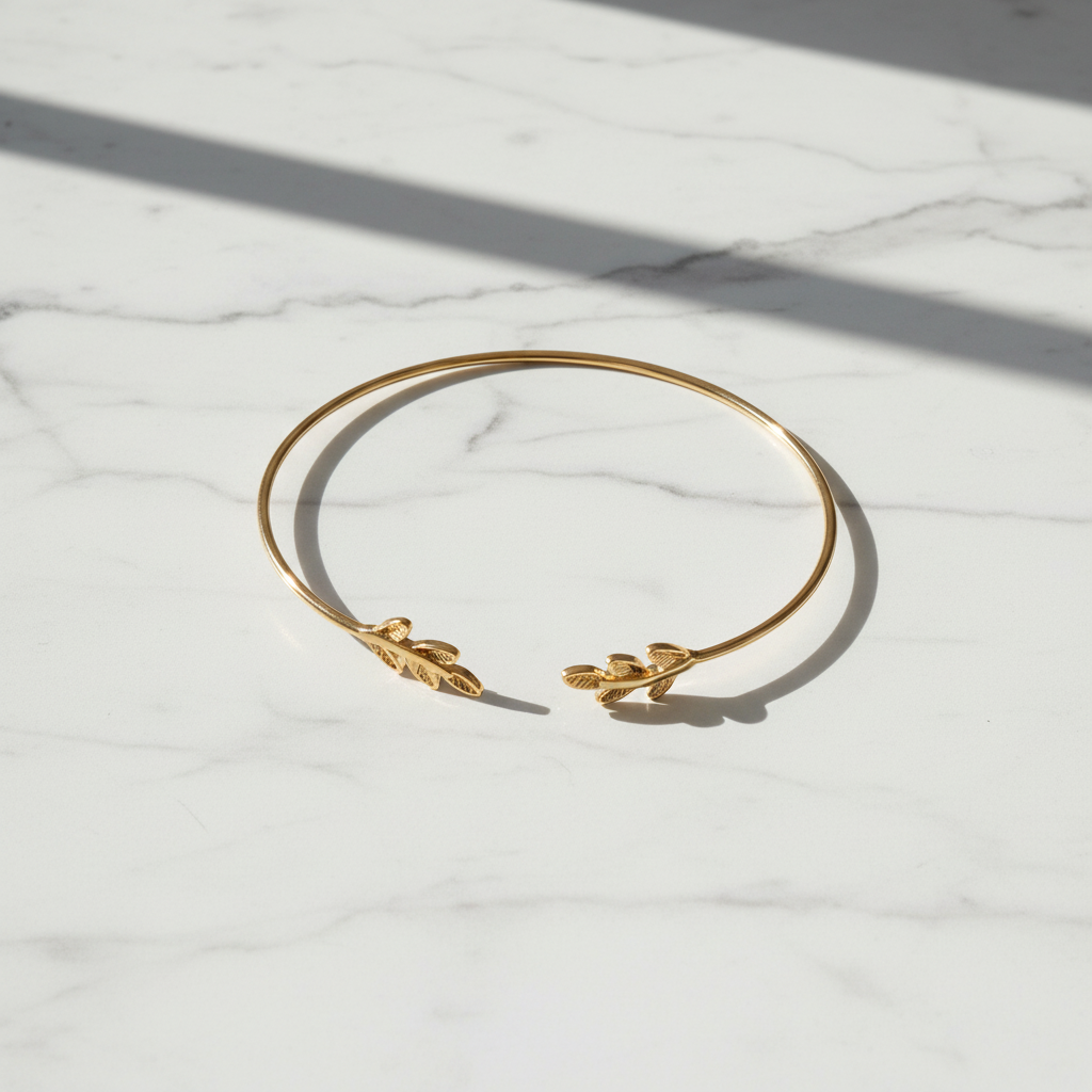 Styled flat lay on marble