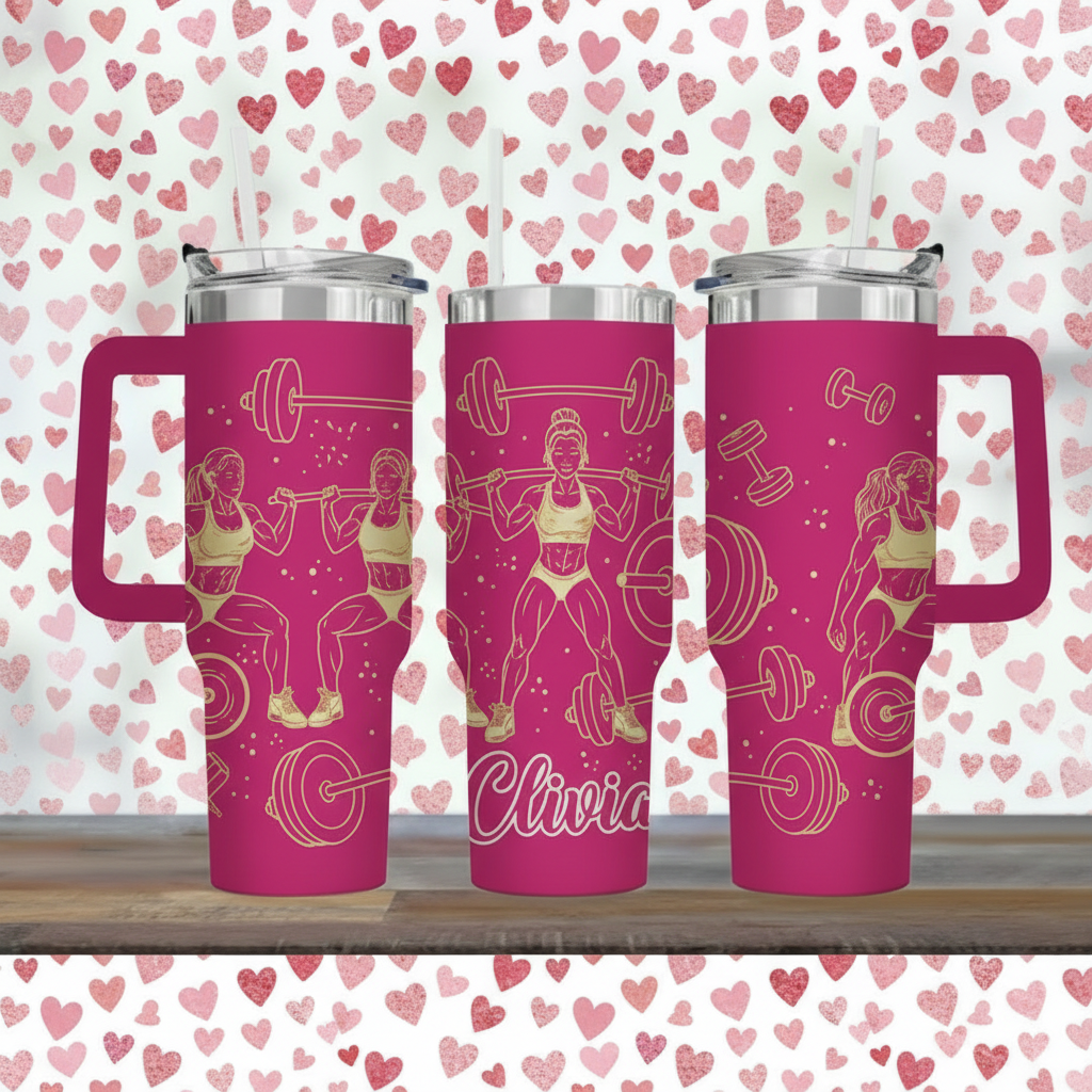 Tumbler 4 with heart pattern